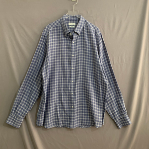 105 XL 마시모두띠 린넨 체크 셔츠 남방