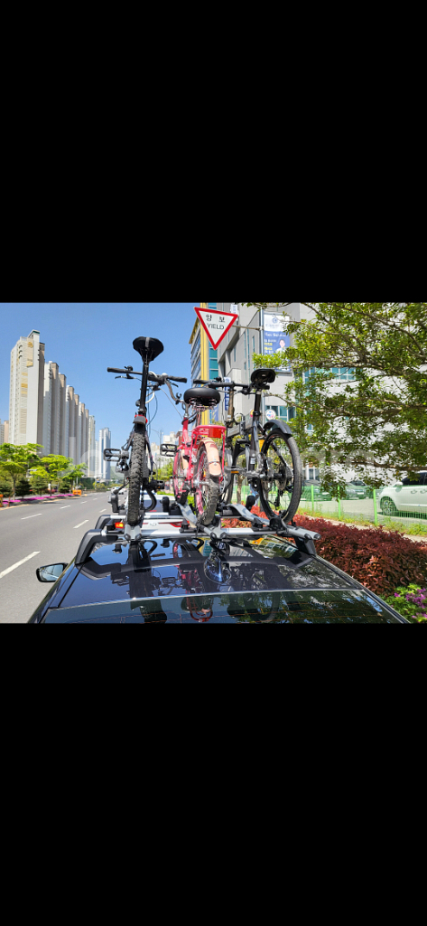BMW G30 정품 가로바+자전거캐리어--2