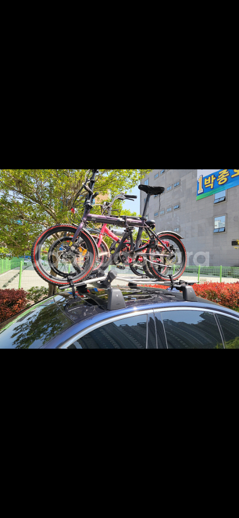 BMW G30 정품 가로바+자전거캐리어--1