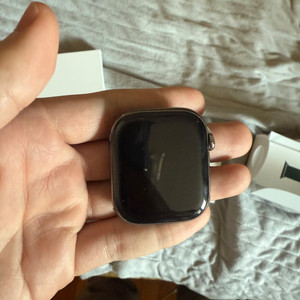 애플워치10 46mm gps 스포츠루프 내추럴 티타늄
