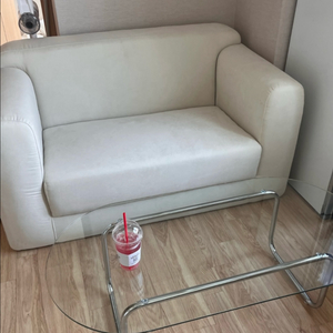 눕 코지 2인용 패브릭 소파 아이보리