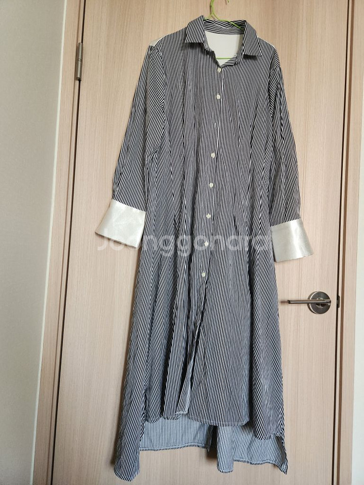 여자남방롱원피스 남방셔츠롱치마--1
