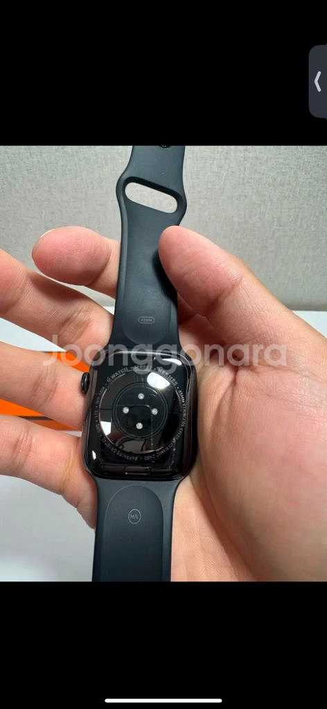 애플워치7 45mm 에르메스 누아르( 정품 가죽줄 포함--2