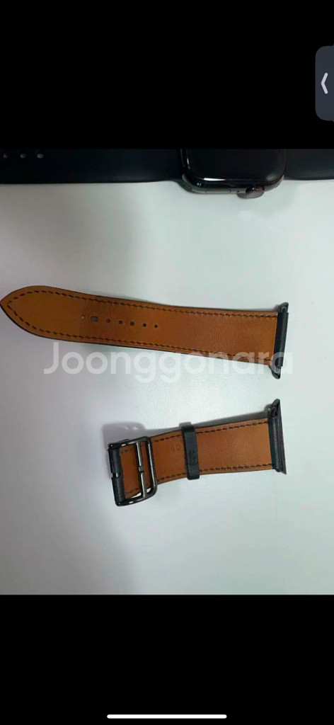 애플워치7 45mm 에르메스 누아르( 정품 가죽줄 포함--5