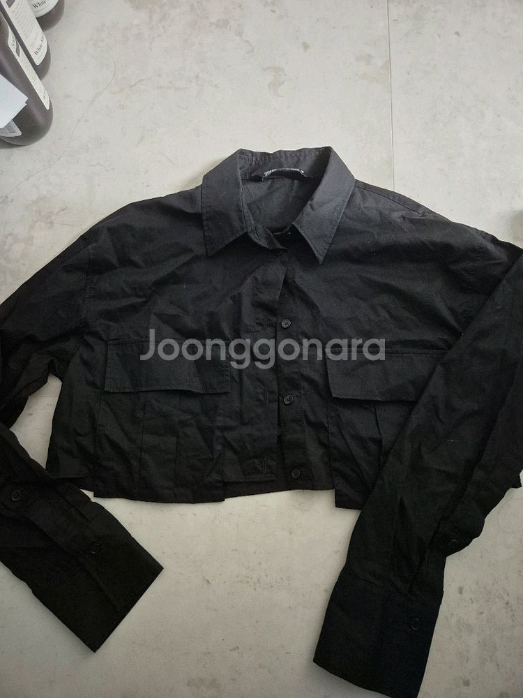자라 크롭 셔츠--0