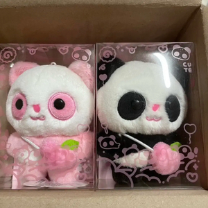 포포 & 푸푸 판다 인형 키링 세트