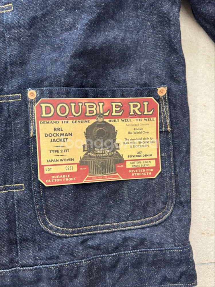 rrl 리미티드에디션 임브로이더 데님자켓(m)--4