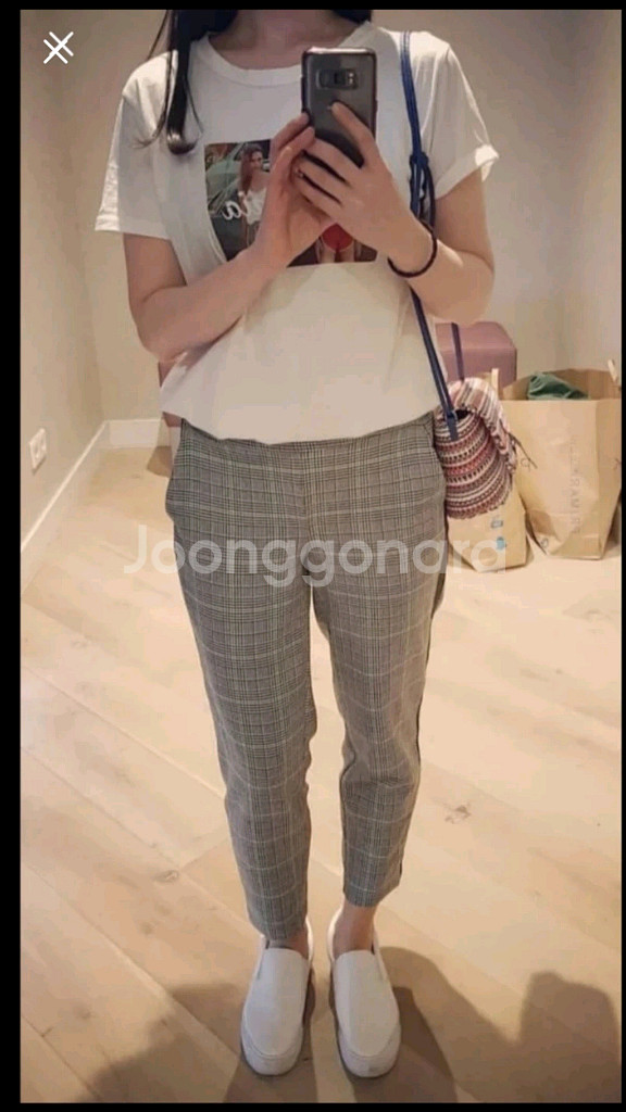 글렌체크 바지--0