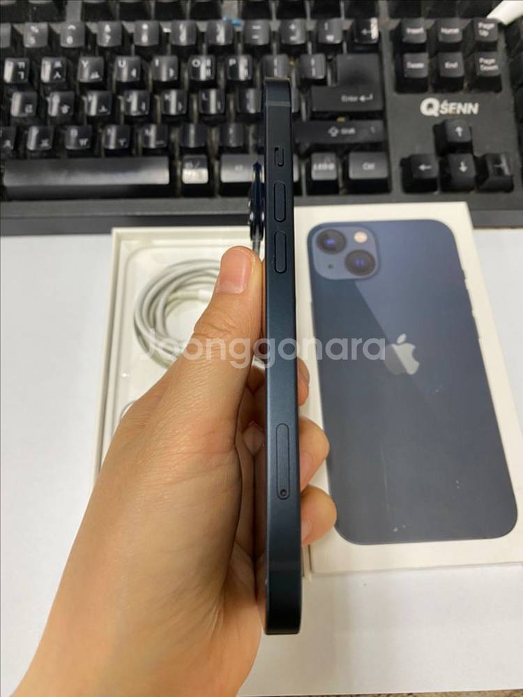 아이폰13 새제품급 미드나이트 128GB 개통일25년형--4