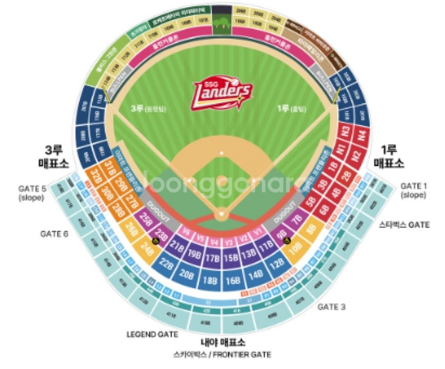 5/25 ssg vs lg 3루외야 통로석--0