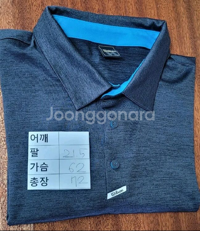 (남성115-120사이즈) WILSON 기능성 골프반팔--7