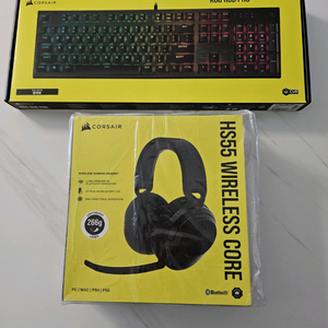 커세어 K60 RGB 기계식 키보드+HS55무선헤드셋