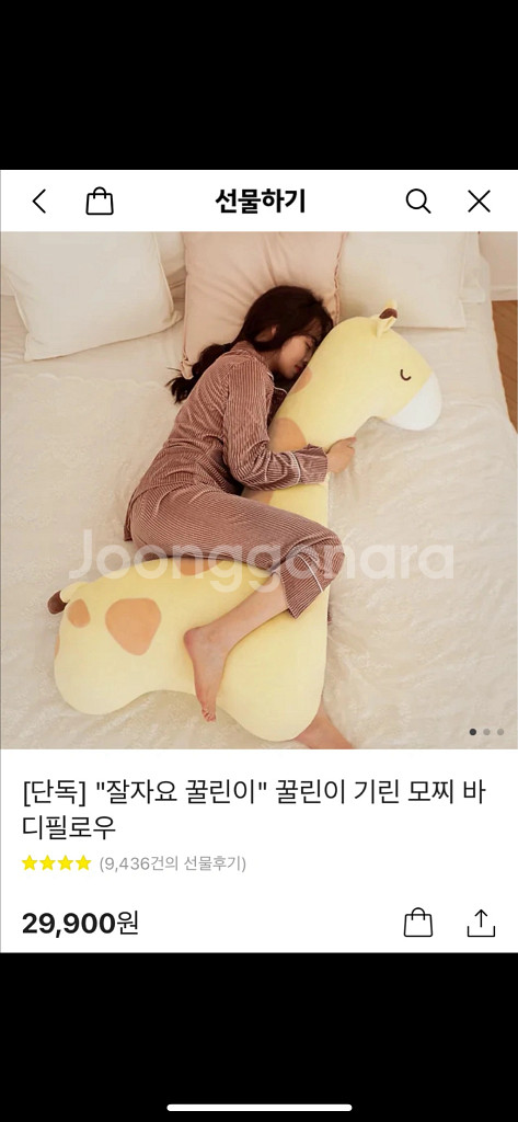 [카카오 선물하기]잘자요 꿀린이, 꿀린이 기린 모찌 바--0
