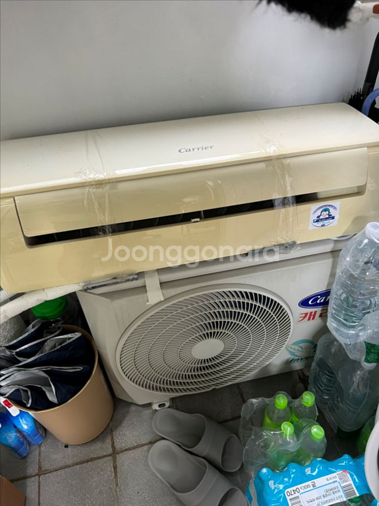 캐리어 벽걸이 에어컨 1등급 실내외기 일체 급처--0