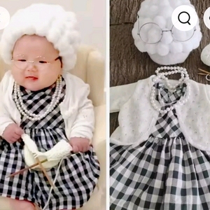 아기 50일, 100일 촬영 소품ㅡ뜨개질 할머니 컨셉