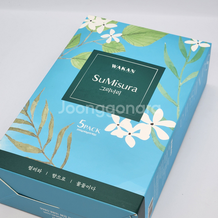 와칸 수미주라 천연 새치 염색약 그리너리1box(5p)--1