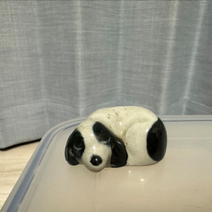 강아지 도자기 장식품