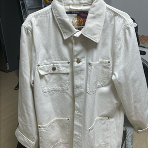 타미힐피거 흰색 데님 자켓
