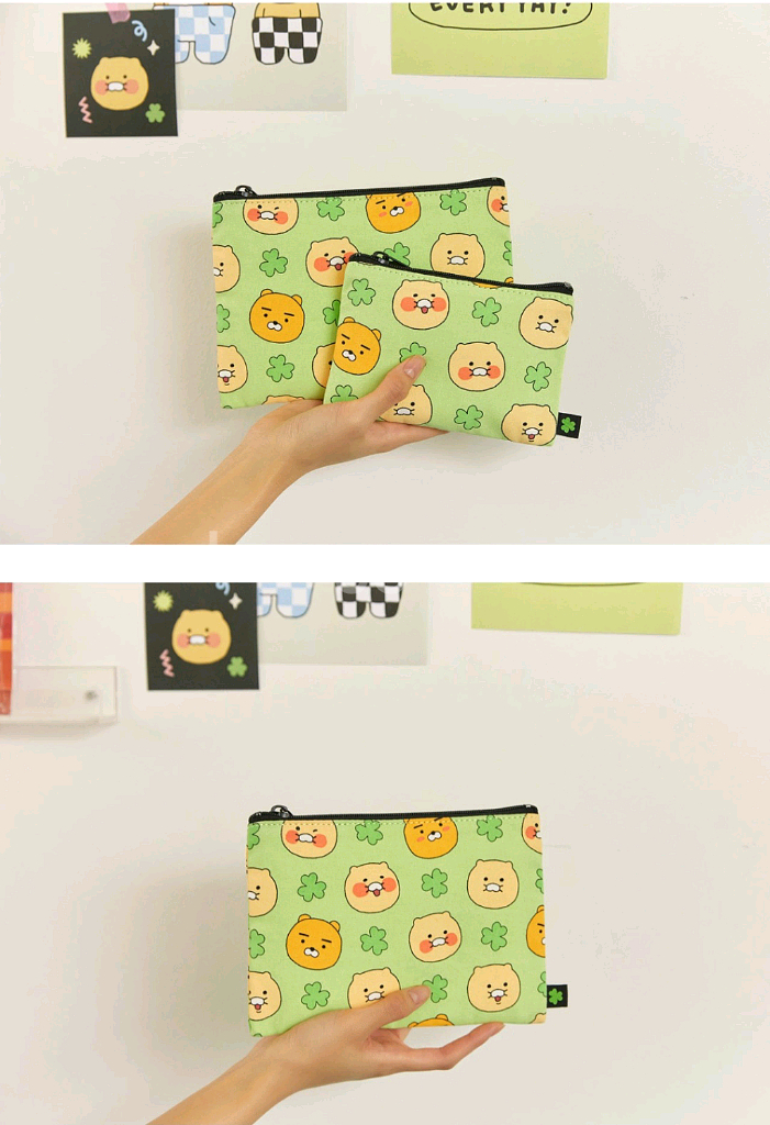 카카오프렌즈 라이언 춘식이 파우치--1