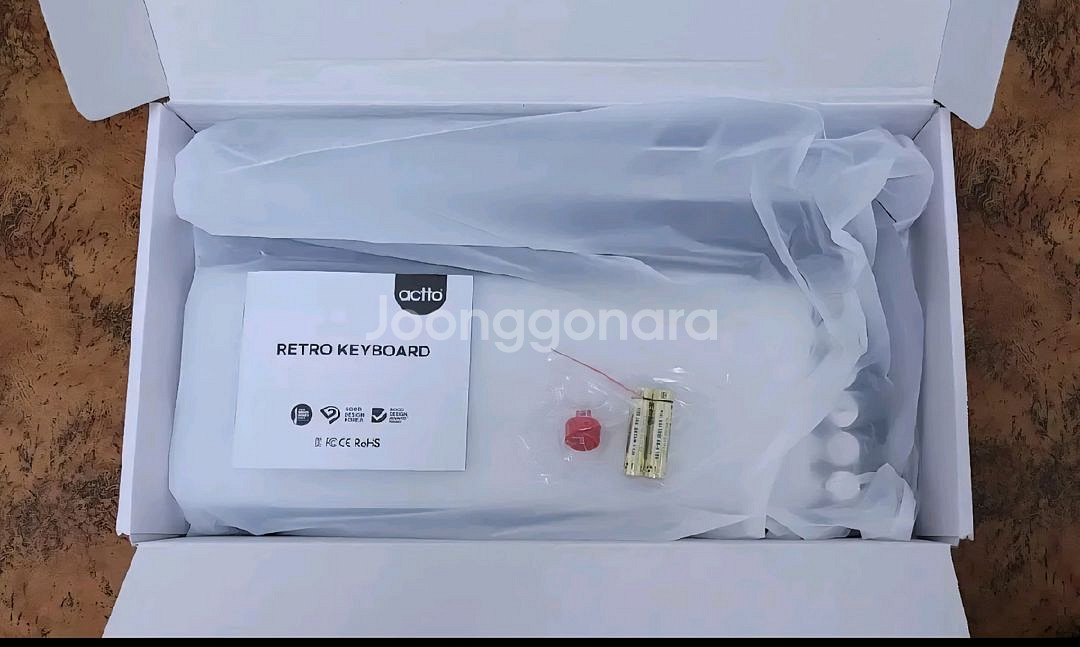 미사용)엑토 레트로 미니 블루투스키보드 B305--1