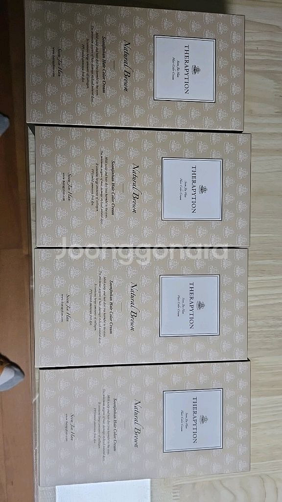 테라피션 순진한 염색약 6호 자연갈색 4통--2