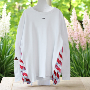 오프화이트 OFF-WHITE 사이드 리본 맨투맨 (L)