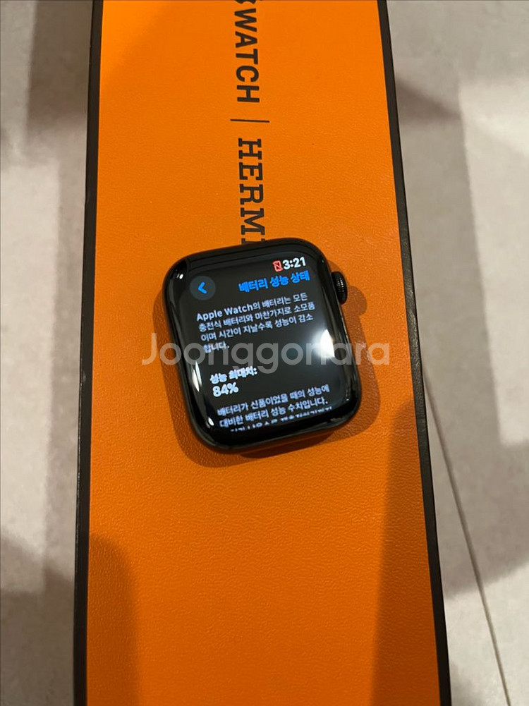 애플워치 에르메스5 44mm 누아르 상태A급--7
