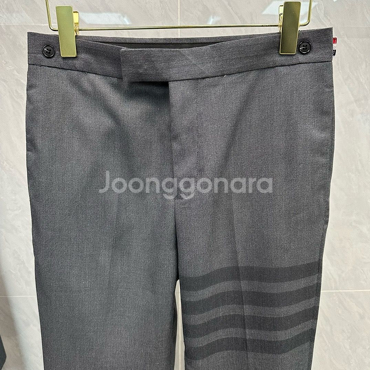 톰브라운 4바 사선 팬츠 그레이--1