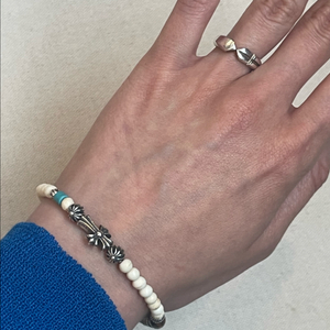 Silver925 3Cross white Onyx