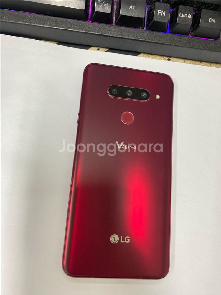LG V40 레드 AA급 128GB 무잔상--0