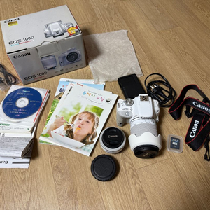 캐논 100D 화이트 렌즈2개