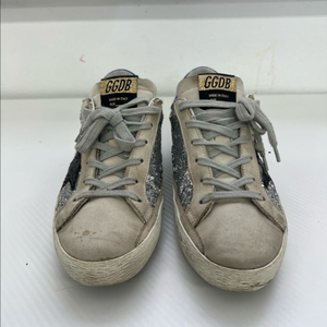 정품) 골든구스 여성 실버 글리터 블루탭 37