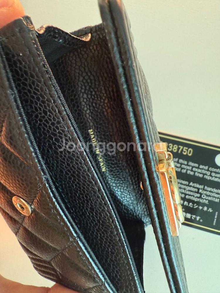 [정품]샤넬 보이 카드지갑 (블랙)--4