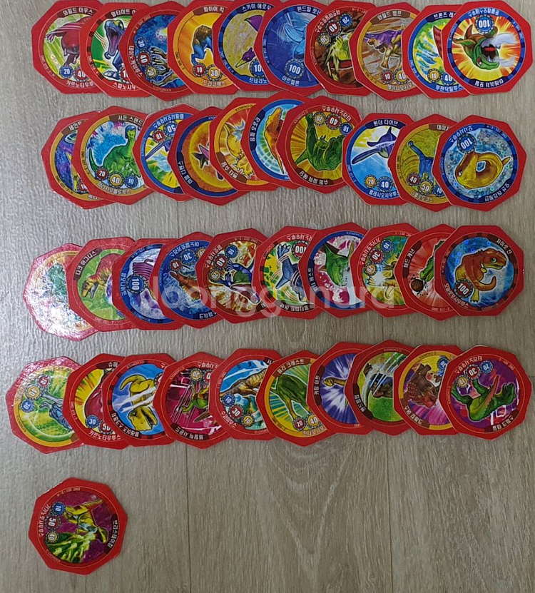 공룡메카드22종+미니카2대+카드칩45개(일괄)--5