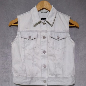 GAP 화이트 데님 베스트