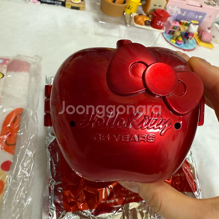고전키티 고전호빵맨 타올 고전키티해피밀 사과--5