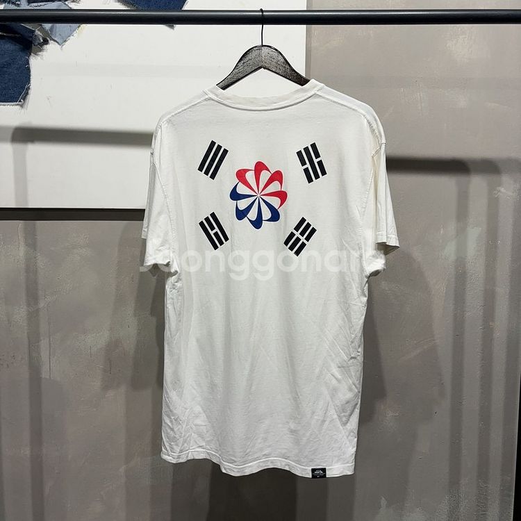 (105) 나이키 축구 스포츠 대한민국 프린팅 반팔티--2
