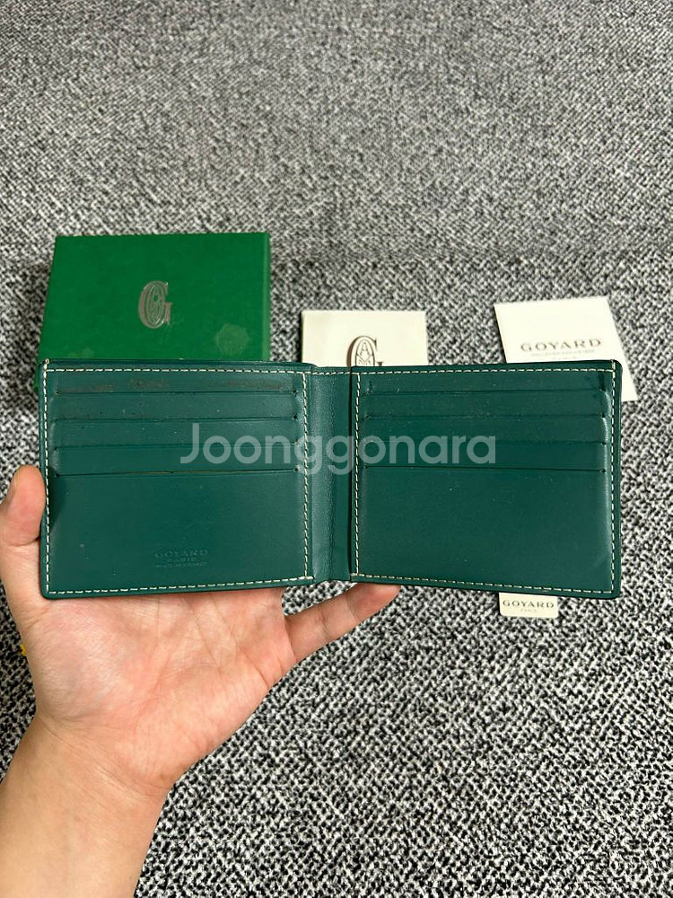 고야드 빅투와르 반지갑 그린--6