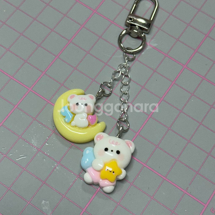 산리오 귀여운 곰 마멜 폼푸 쿠로미 키티 등 파츠 키링--3