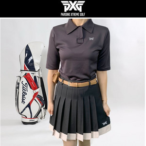 PXG 골프웨어 우먼 벨트로 7부 반팔 카라티