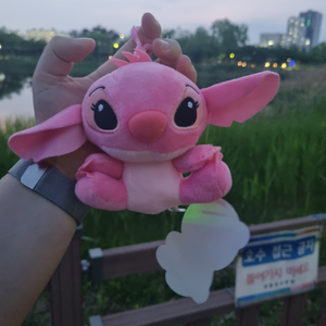 디즈니 스티치 엔젤 스티치 인형 가방걸이 키링