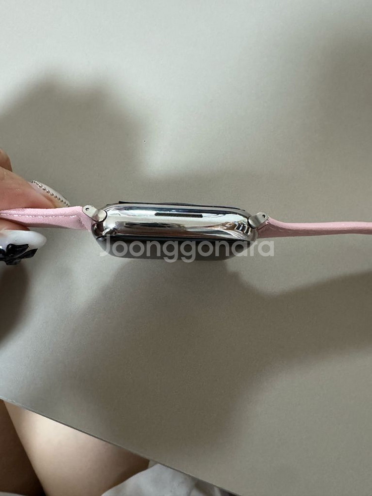 애플워치7 45mm 스테인리스 실버 셀룰러--3