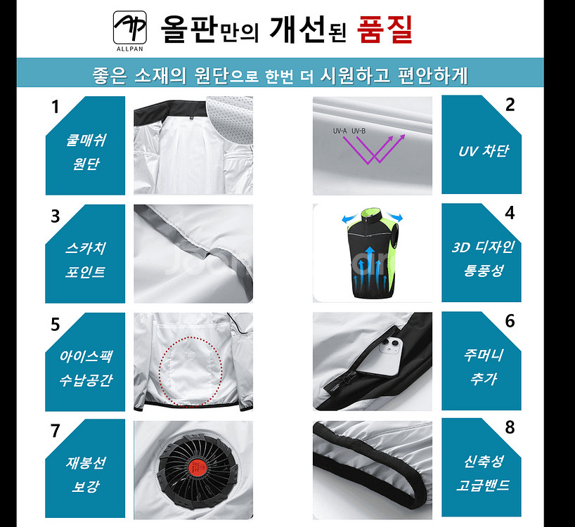 선풍기조끼 TURBO(12V) 아이스 냉조끼 쿨링팬--6