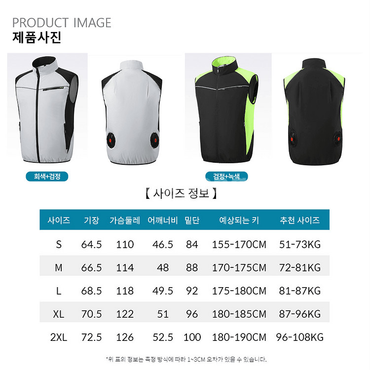 선풍기조끼 TURBO(12V) 아이스 냉조끼 쿨링팬--8