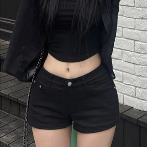카인다미 골반볼륨업 로우웨스트 블랙 숏팬츠 골반뽕