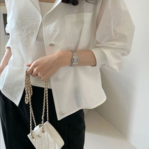 데일리룩 화이트 썸머 재킷