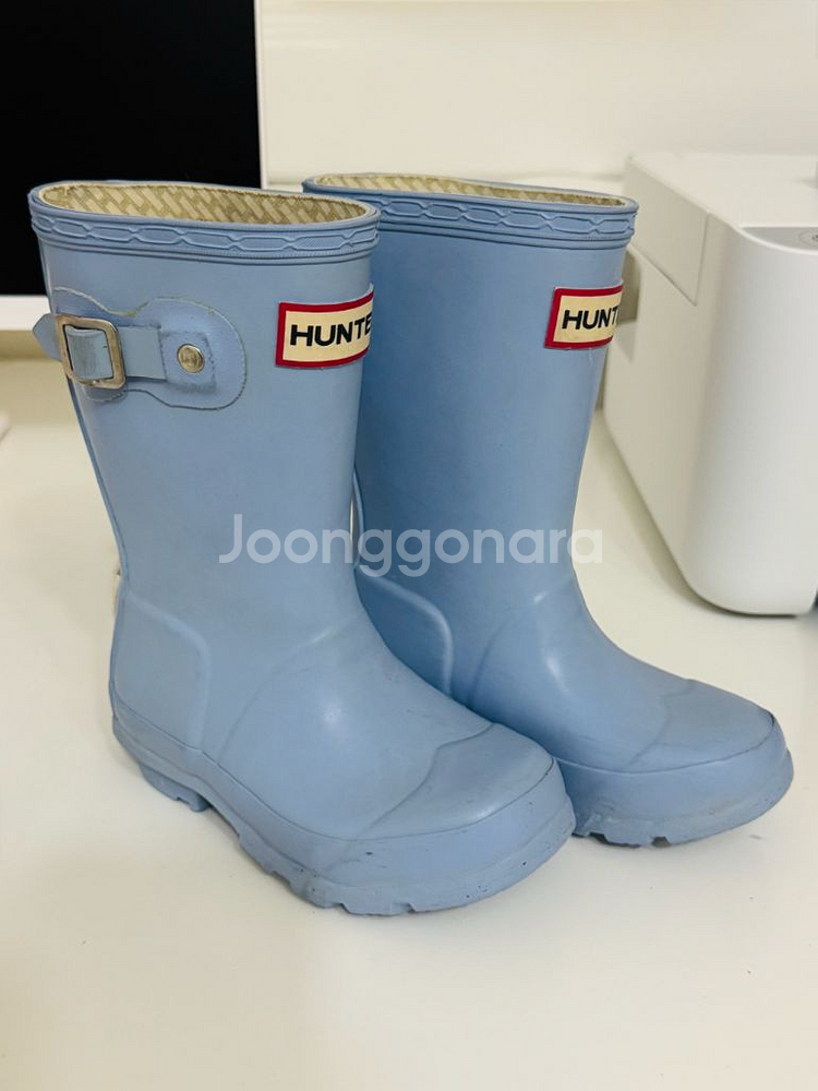 헌터 아동용 레인부츠 140-150 하늘색 택배비포함--2