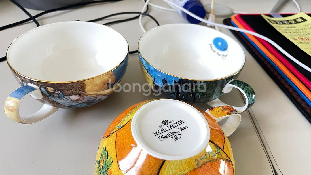 빈센트 반 고흐 아트 페인팅 커피컵만(받침없음)--6