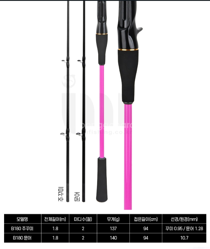 주꾸미루어대(초릿대2개)+11볼베이트릴+합사--3