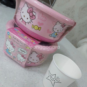 키티도시락스텐볼 그릇(새제품
